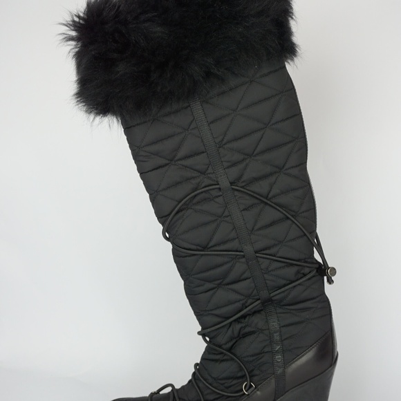 Prada Nylon Fur Winter Boots Size 7 - Picture 4 of 10